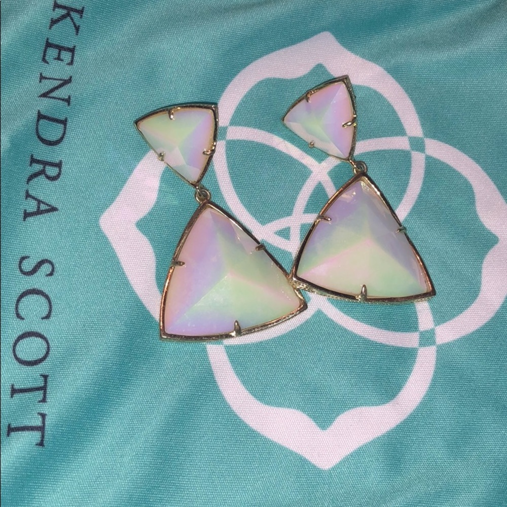 Kendra Scott Triangle dangle earrings